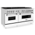 ZLINE RAWM60 - 60 Inch Pro-Style Double Oven Dual Fuel Range Angle