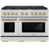 ZLINE Autograph Edition SDRZ48KCB - 48 Inch Pro-Style Double Oven Dual Fuel Range