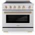 ZLINE Autograph Edition SINRZ36KG - 36 Inch Freestanding Paramount Induction Range