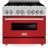 ZLINE RARM36 - 36 Inch Dual Fuel - Gas Range/Electric Oven - Red Matte