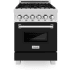 ZLINE RASBLM24 - 24 Inch Freestanding Professional Dual Fuel Range with 4 Sealed Italian Burners