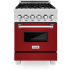 ZLINE RASRG24 - 24 Inch Freestanding Professional Dual Fuel Range with 4 Sealed Italian Burners