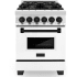 ZLINE Autograph Edition RAZWM24MB - 24 Inch Pro-Style Dual Fuel Range