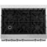 ZLINE RT36 - ZLINE 36 in. Legacy Gas Rangetop with 6 Burners and Porcelain Cooktop in Stainless Steel (RT36) top-down, above cooking surface. 36 in. Legacy Gas Rangetop with 6 Burners and Porcelain Cooktop