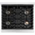 ZLINE Paramount PSRTZ30MB - ZLINE Autograph Edition 30 in. Paramount Gas Rangetop with 4 Burner DuoPro Cooktop in Stainless Steel and Matte Black Accents (PSRTZ-30-MB) top-down, above cooktop. 30 Inch Gas Rangetop with 4 Sealed Burners