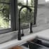 ZLINE RBCN2KFMB - ZLINE Palisades Pull Down Spring Spray Wand Kitchen Faucet in Matte Black (RBCN2-KF-MB) in a luxury kitchen.