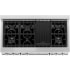 ZLINE RTS48 - ZLINE 48 in. Legacy Gas Rangetop with 7 Burners and Porcelain Cooktop in Satin Stainless Steel (RTS-48) top-down, above cooking surface. 48 in. Legacy Gas Rangetop with 7 Burners and Porcelain Cooktop