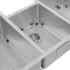 ZLINE SLT45S - Breckenridge 45 Inch Undermount Triple Bowl Stainless Steel Kitchen Sink with Accessories