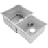 ZLINE SRDR32 - Jackson 32 Inch Undermount Double Bowl Stainless Steel Kitchen Sink Angle