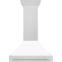 ZLINE Autograph Edition 8654SNZWM36G - DuraSnow Stainless Steel with Gold Handle