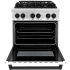 ZLINE Autograph Edition RAZWM30MB - 30 Inch Pro-Style Dual Fuel Range 4.0 cu. ft. Convection Oven