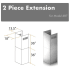 ZLINE 2PCEXT687 - 2 Pcs. 36 In. Chimney Extensions for 10 Ft. to 12 Ft. Ceilings