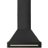 ZLINE Autograph Edition BS655Z30G - ZLINE Autograph Edition 30 in. Black Stainless Steel Range Hood with Polished Gold Handle (BS655Z-30-G) front. 30 Inch Wall Mount Chimney Range Hood