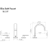 ZLINE BLSBFBN - Bliss Double Handle Bath Faucet Dimension