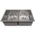 ZLINE SR50D33S - Anton 33 Inch Undermount Double Bowl Stainless Steel Kitchen Sink Utility Rack &amp; Basket Strainer Included