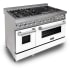 ZLINE RASWM48 - 48 Inch Pro-Style Double Oven Dual Fuel Range Angle View