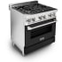ZLINE RABLM36 - 36 Inch Dual Fuel - Gas Range/Electric Oven - Black Matte