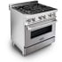 ZLINE RASN30 - 30 Inch Professional Dual Fuel Range with Snow Stainless Door