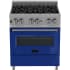 ZLINE RASBG30 - Professional DuraSnow® Dual Fuel Range with Blue Gloss Door