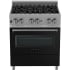 ZLINE RASBLM30 - Professional DuraSnow® Dual Fuel Range with Black Matte Door