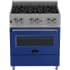 ZLINE RASBM30 - Professional DuraSnow® Dual Fuel Range with Blue Matte Door