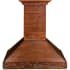 ZLINE KBRRC36 - Wooden Wall Mount Range Hood in Walnut-Toned Distressed Finish