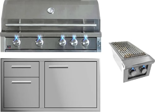 Collage of XOGRILL40XLTN, XOGSIDEBXLTN, XOG40COMBOXLT