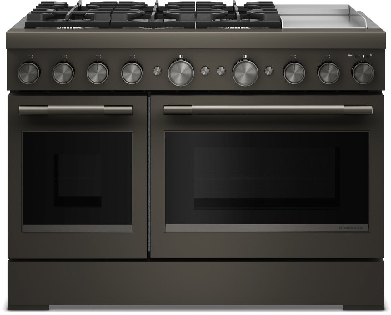 KitchenAid 30 Cu. Ft. 48" Built-In Side-By-Side Refrigerator w/ Platinum Interior in Black Ore KBSN748SBE on Fridge.com