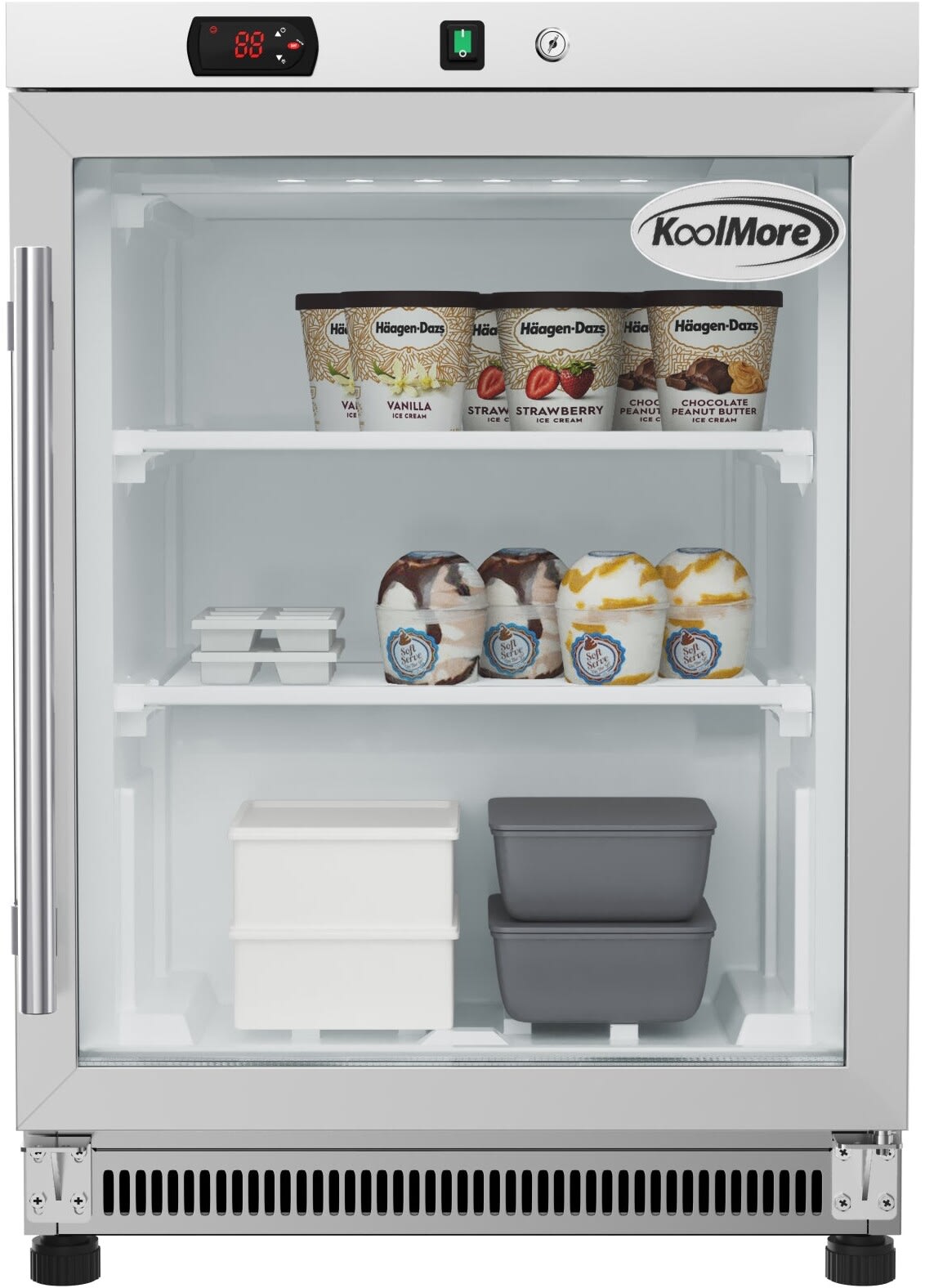 24 Inch Commercial Countertop Display Freezer