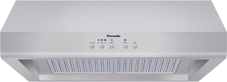 Thermador Hpwb30fs Pro Style Canopy Wall Hood With Internal Blower Halogen Lighting 3 Fan Speeds And Dishwasher Safe Baffle Filters 30 Inch 600 Cfm Blower