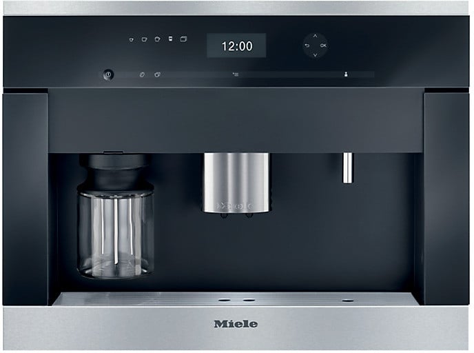 Miele Cva6401 24 Inch Built In Non Plumbed Coffee System With Directsensor Controls Dual Dispensing Spouts 10 User Profiles Automatic Rinse Cleaning Program And Integrated Led Lighting Clean Touch Steel