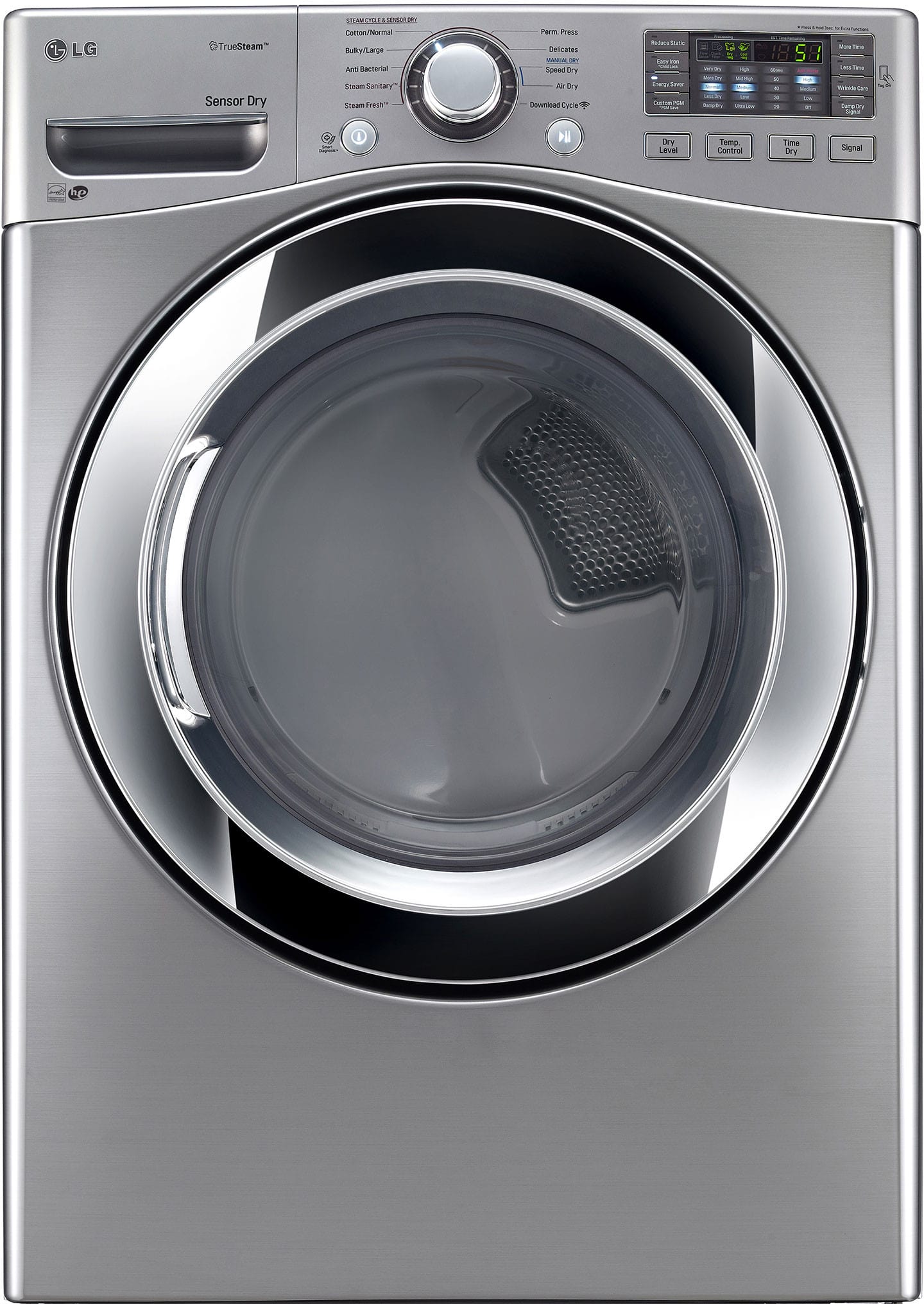 LG DLEX3370V 27 Inch Electric Dryer with TrueSteam™, SmartDiagnosis™,  Sensor Dry,