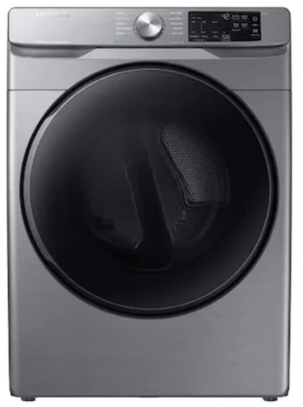 Samsung Dvg45r6100p 27 Inch Gas Dryer With Steam Sanitize Sensor Dry 10 Dry Cycles 9 Additional Dryer Options 3 Way Venting Reversible Door Ada Compliant And 7 5 Cu Ft Capacity Platinum