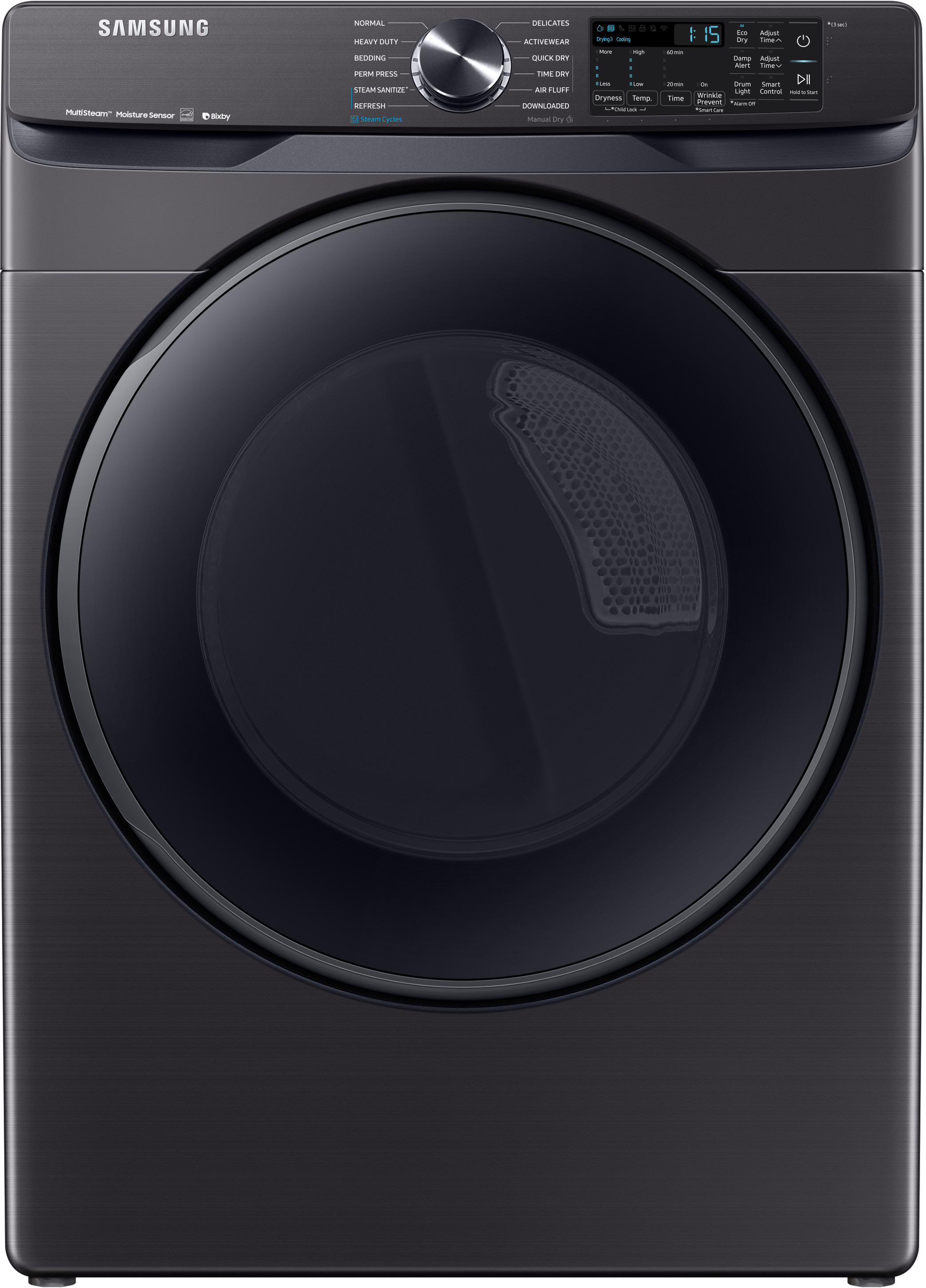 Samsung Dvg50r8500v 27 Inch Smart Gas Dryer With Steam Sanitize Bixby Enabled Sensor Dry Vent Sensor 12 Preset Drying Cycles 10 Additional Drying Options 7 5 Cu Ft Capacity Ada Compliant And Energy
