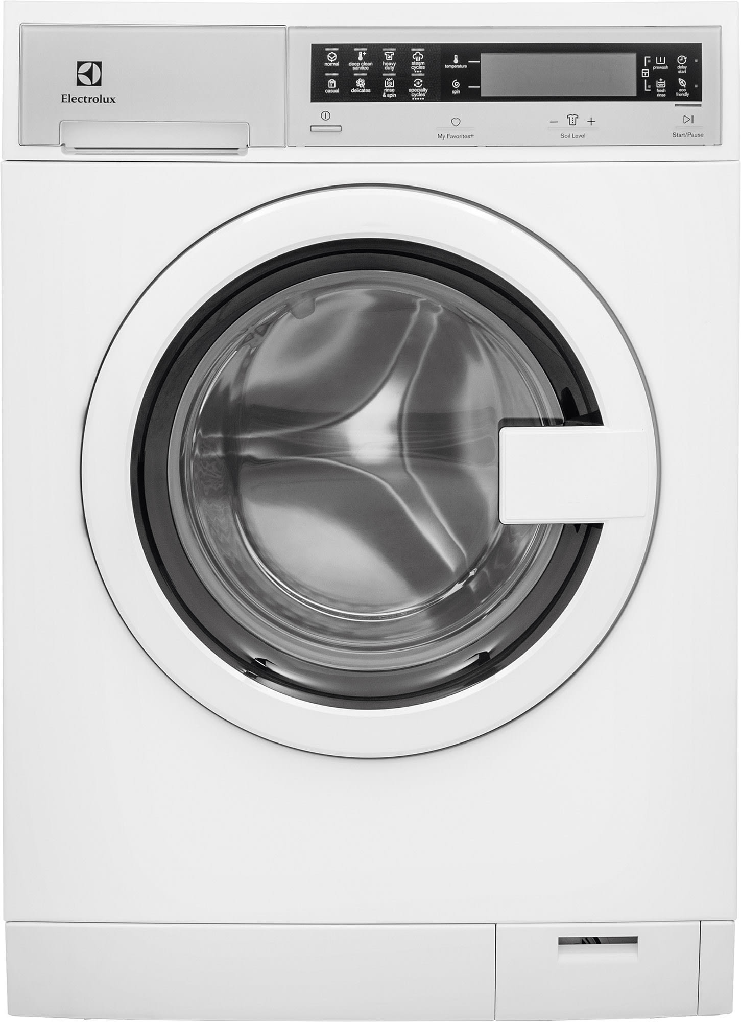Electrolux Efls210tiw 24 Inch Front Load Washer With Perfect Steam Expertcare Wash Iq Touch Controls Fast Wash Sanitized Luxury Quiet Automatic Water Adjustment Perfect Balance System 14 Cycles 2 4 Cu Ft And Energy Star