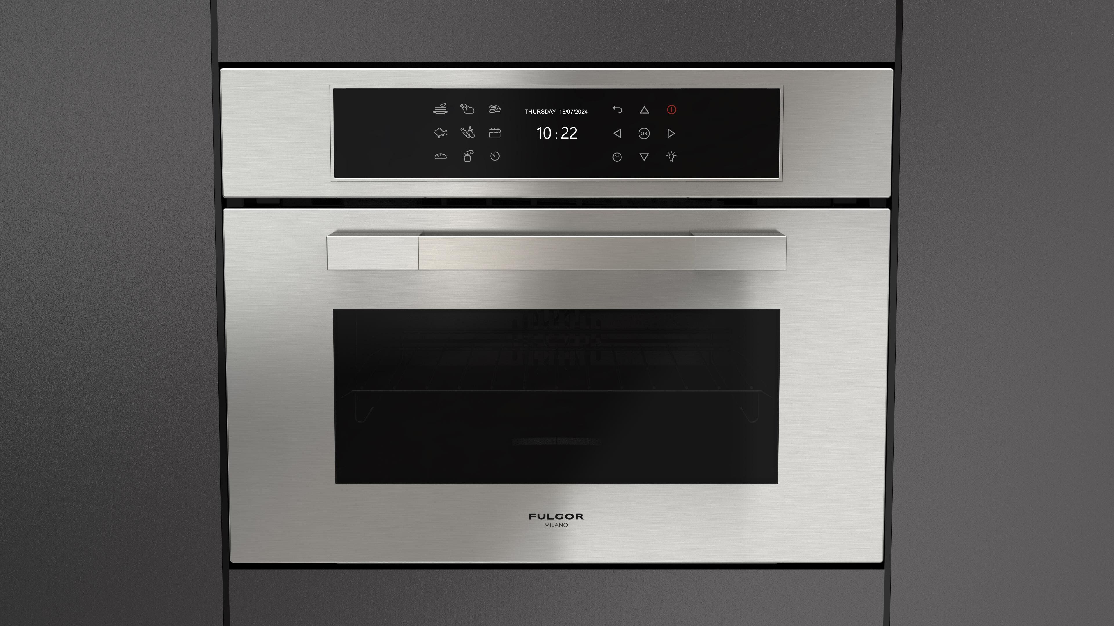 24 Inch Single Convection Steam Electric Wall Oven