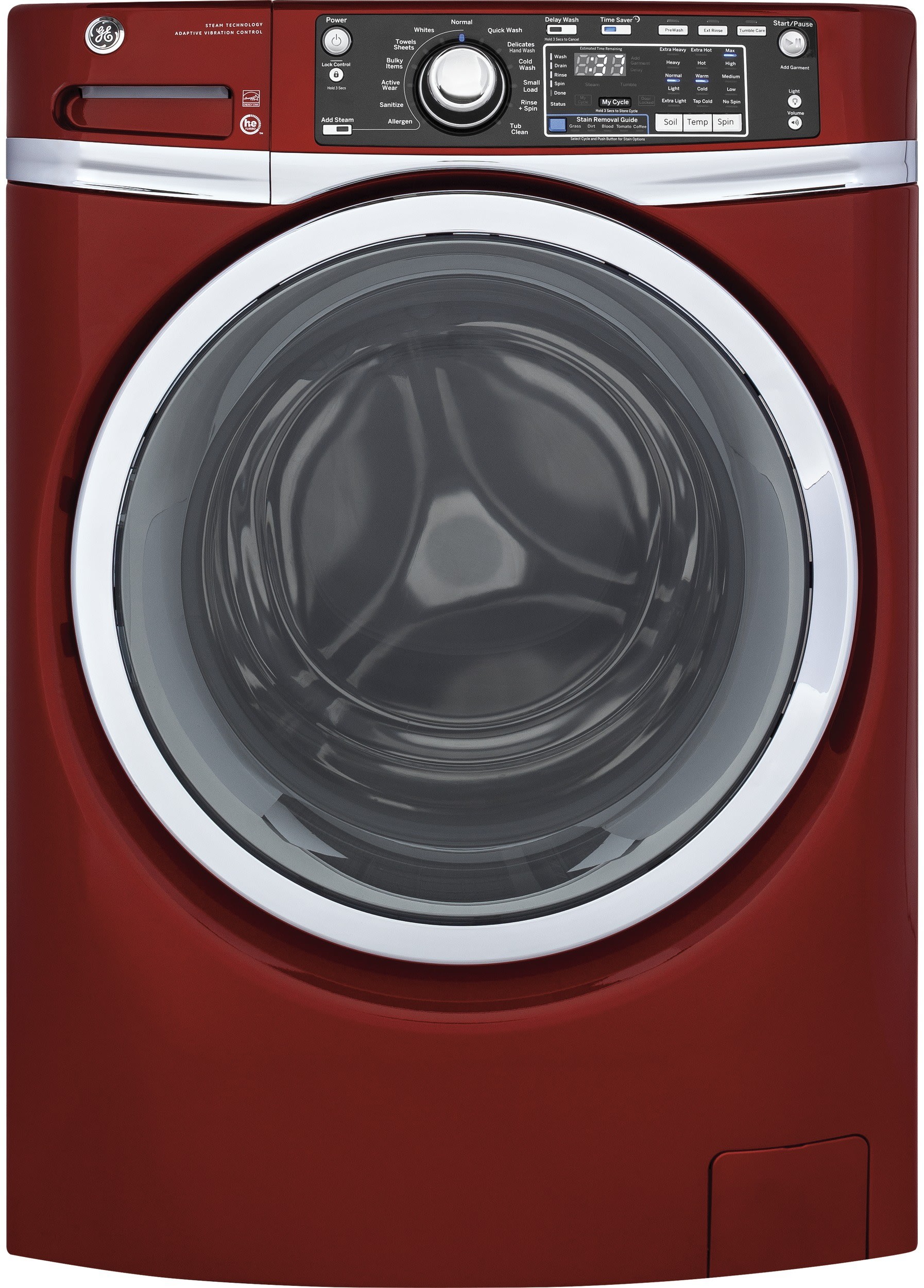 GE GFD48ESPKRR 28 Inch Electric Dryer with 8.3 cu. ft. Capacity, 13