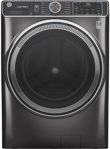 Ge Gfd85espndg 28 Inch Front Load Smart Electric Dryer With 7 8 Cu Ft Capacity Washer Link 12 Dryer Cycles 2 Options Powersteam Sanitize Cycle Wrinkle Care Damp Alert Ada And Energy Star Diamond Gray