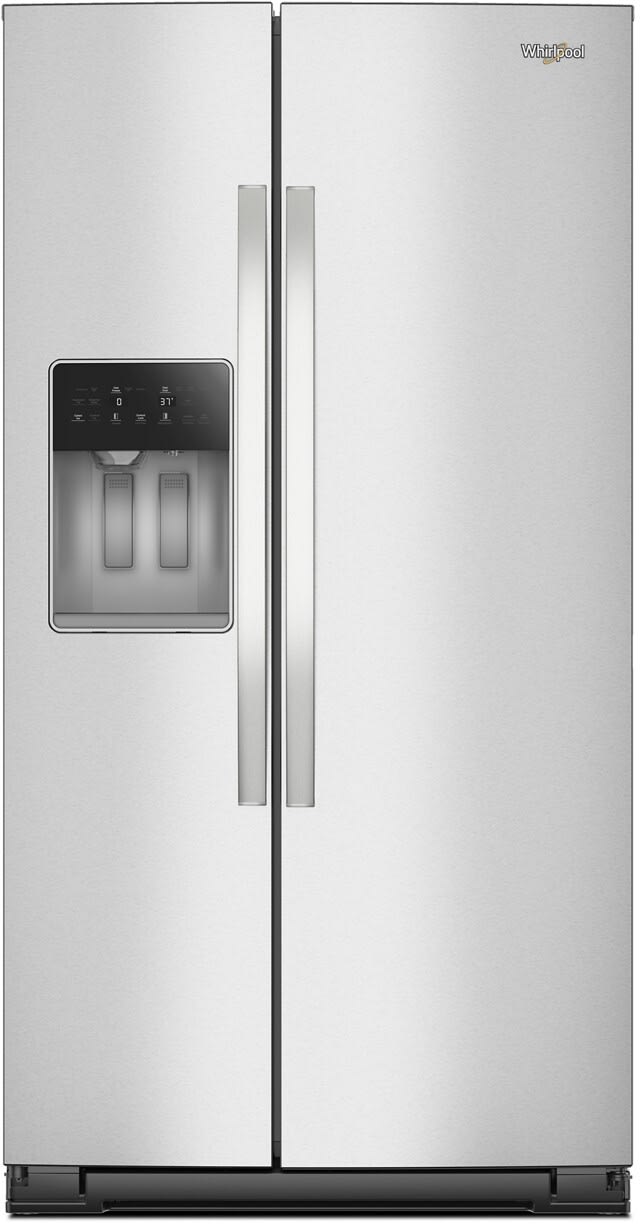 Whirlpool 36 in. Wide Side-by-Side Counter Depth Refrigerator in Stainless Steel 20 cu. ft. on Fridge.com