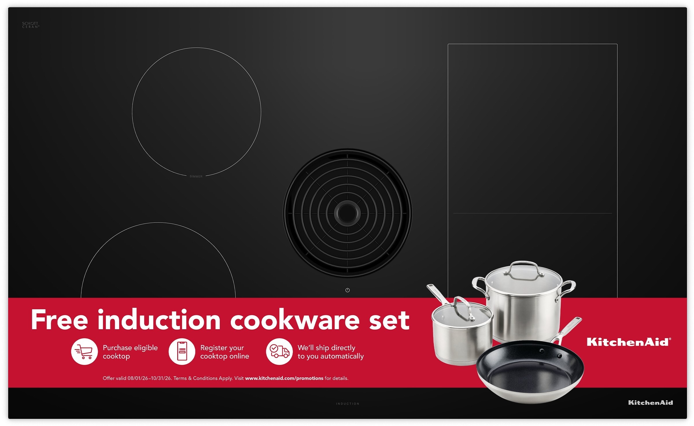 36 Inch NextGen Induction Downdraft Cooktop