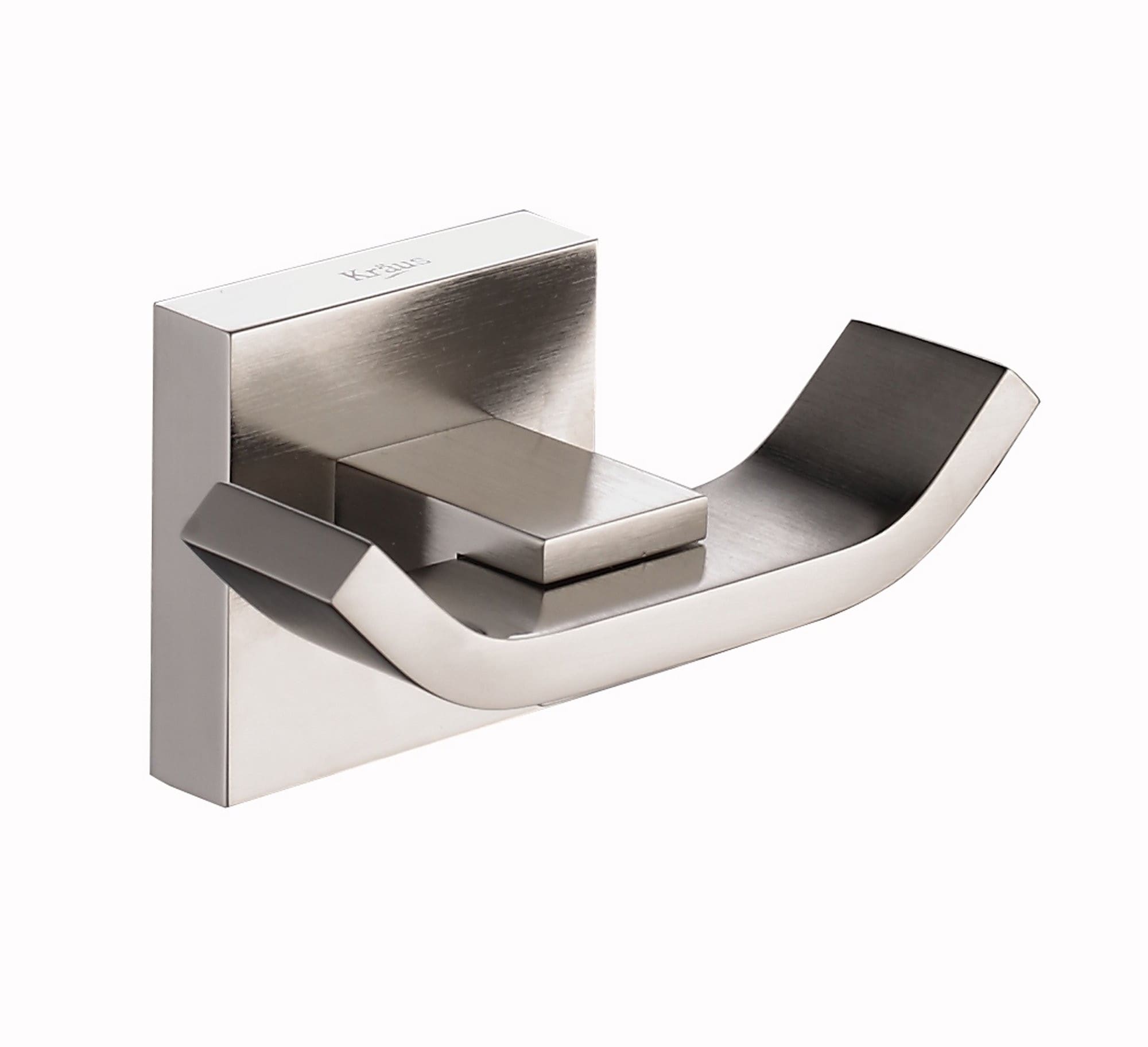 Wall Mounted Double Hook: Brushed Nickel