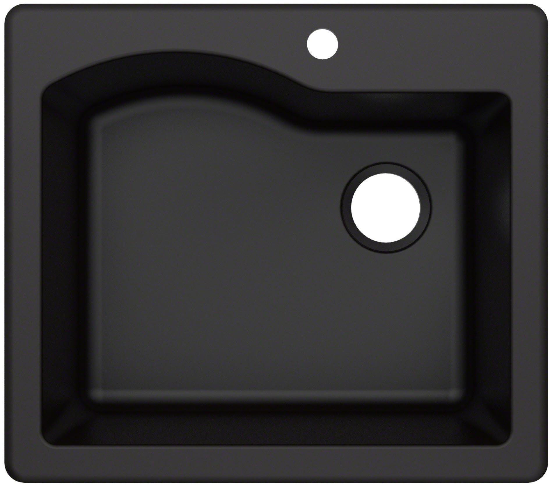 25 Inch Dual Mount Single Bowl Granite Kitchen Sink