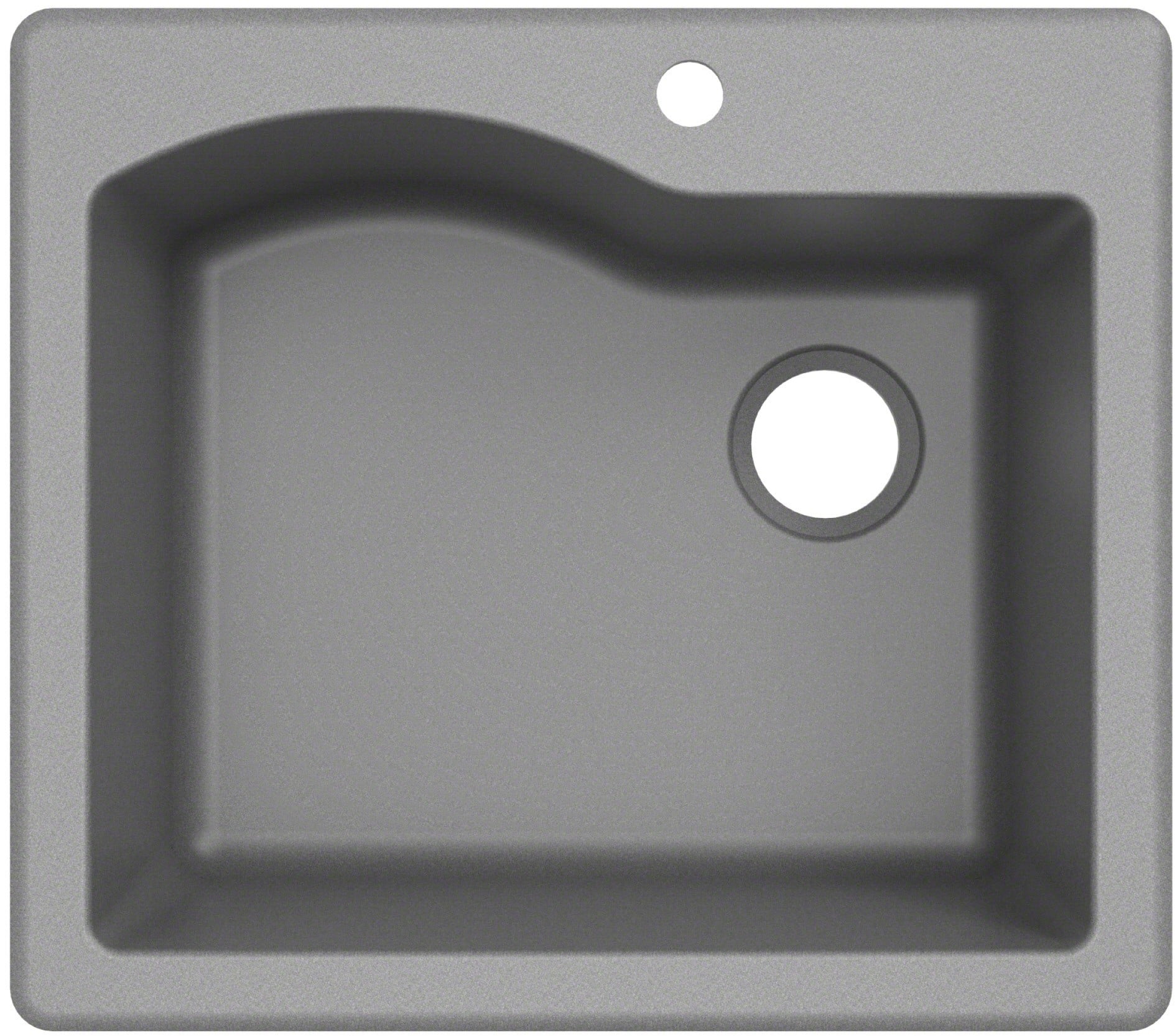 25 Inch Dual Mount Single Bowl Granite Kitchen Sink