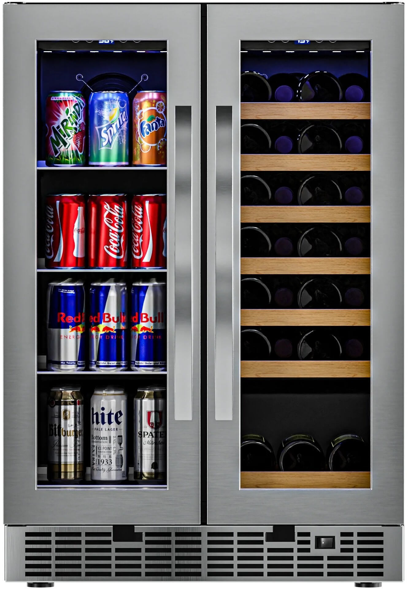 23 Inch Built-In/Freestanding Dual Zone Beverage Center