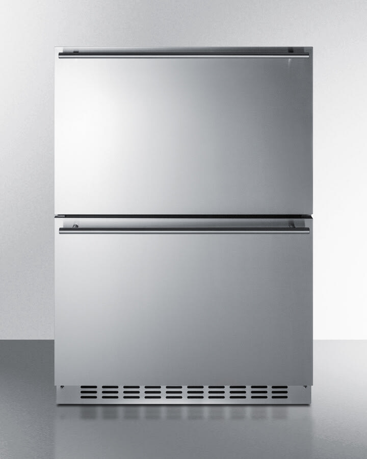 24 Inch Built In 2-Drawer Undercounter Refrigerator