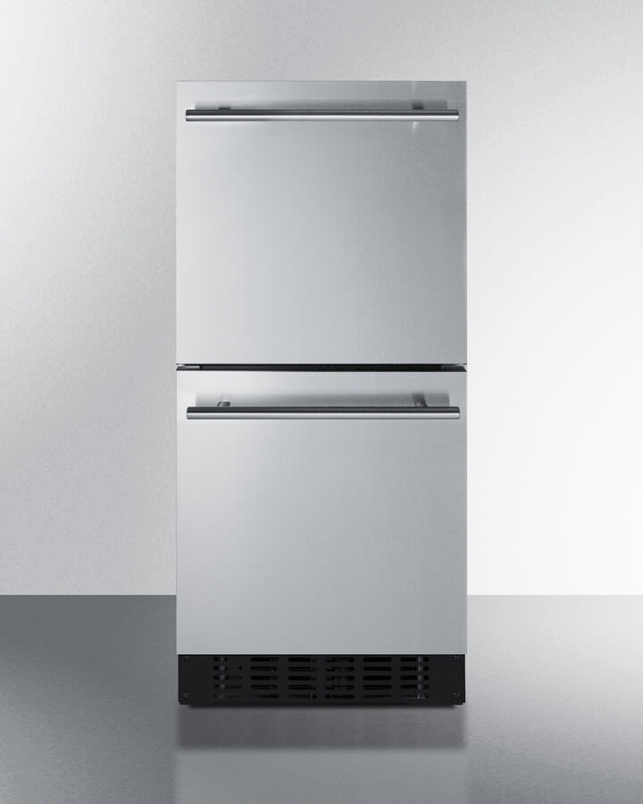 15 Inch Built-In Double Drawer Refrigerator