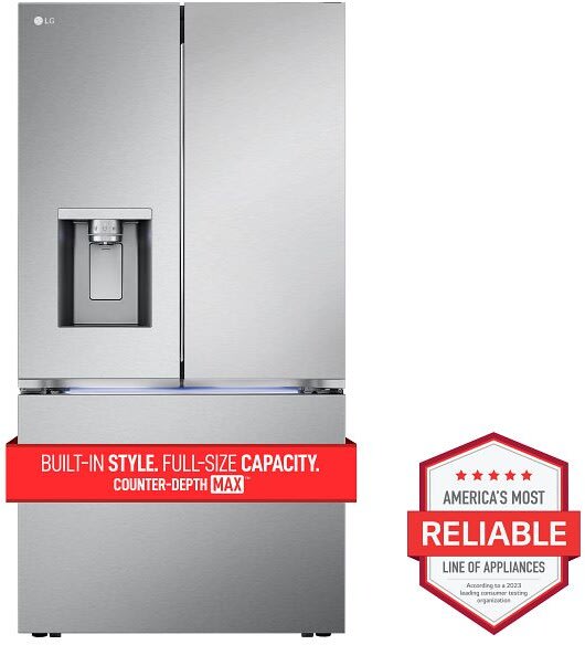 36 Inch Counter-Depth MAX™ Freestanding French Door Smart Refrigerator wi