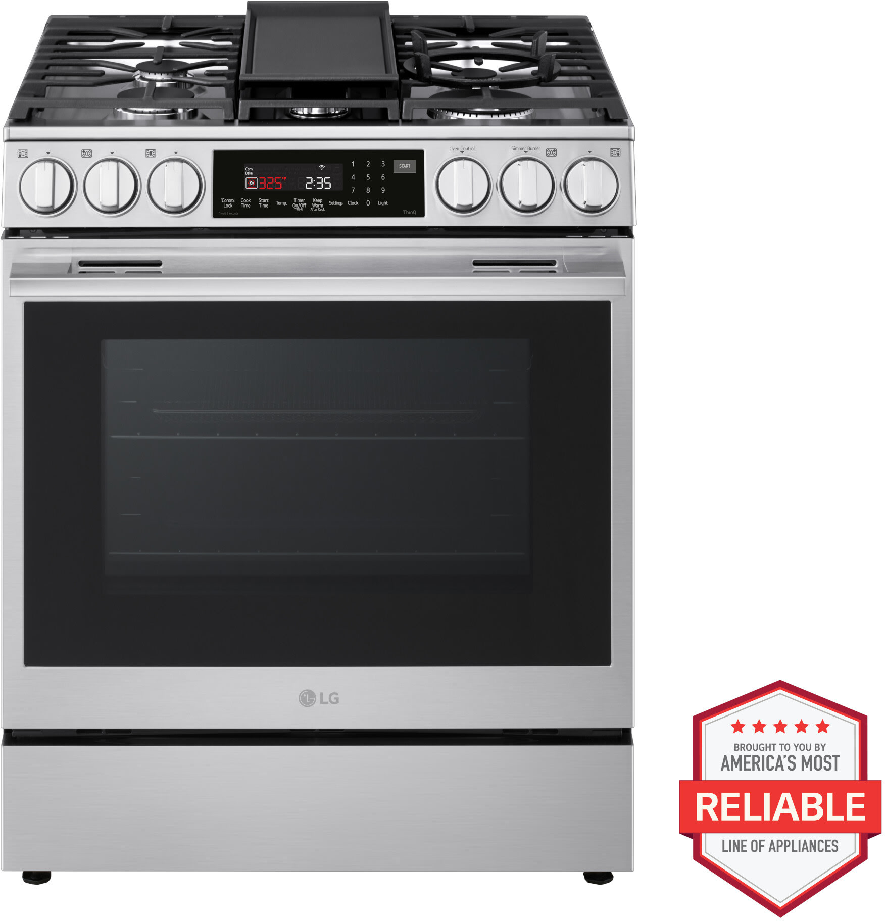 30 Inch Slide-In Smart Gas Range