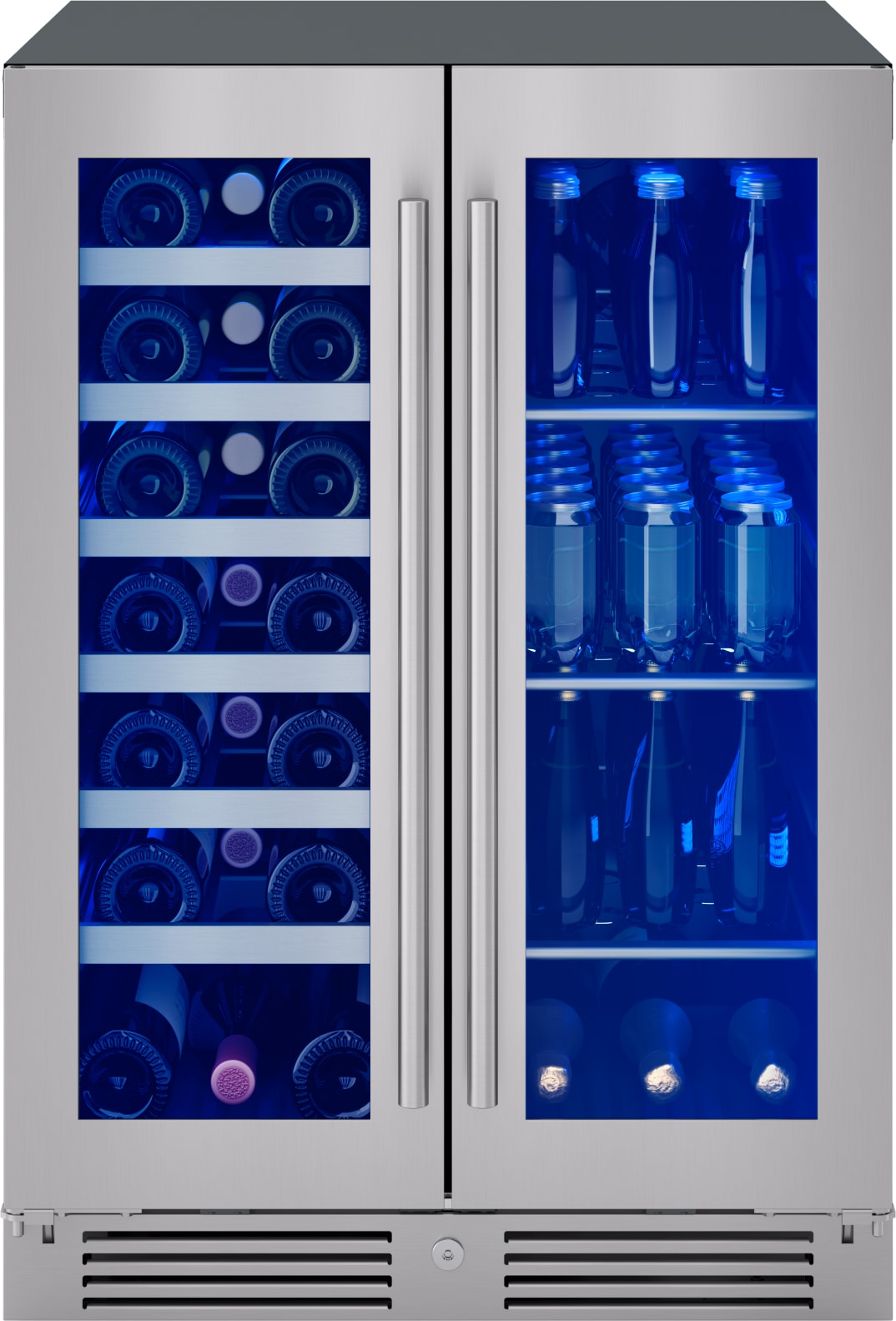 24 Inch Dual Zone French Door Wine & Beverage Cooler