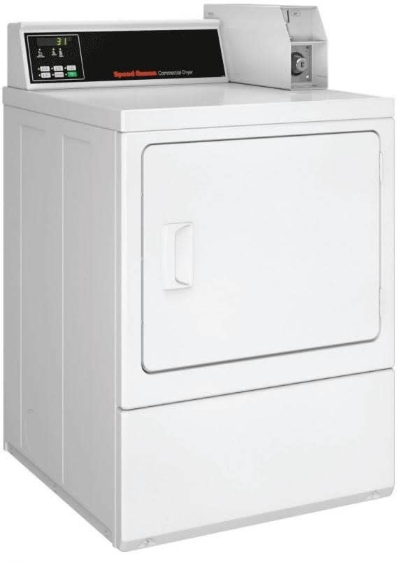 Speed Queen Sdencrgs173tw01 27 Inch Commercial Electric Dryer With 18 Lbs Capacity Widest Door Opening In The Industry Reversible Door Upfront Lint Filter 5 Temperature Selections Durable Galvanized Steel Cylinder And High